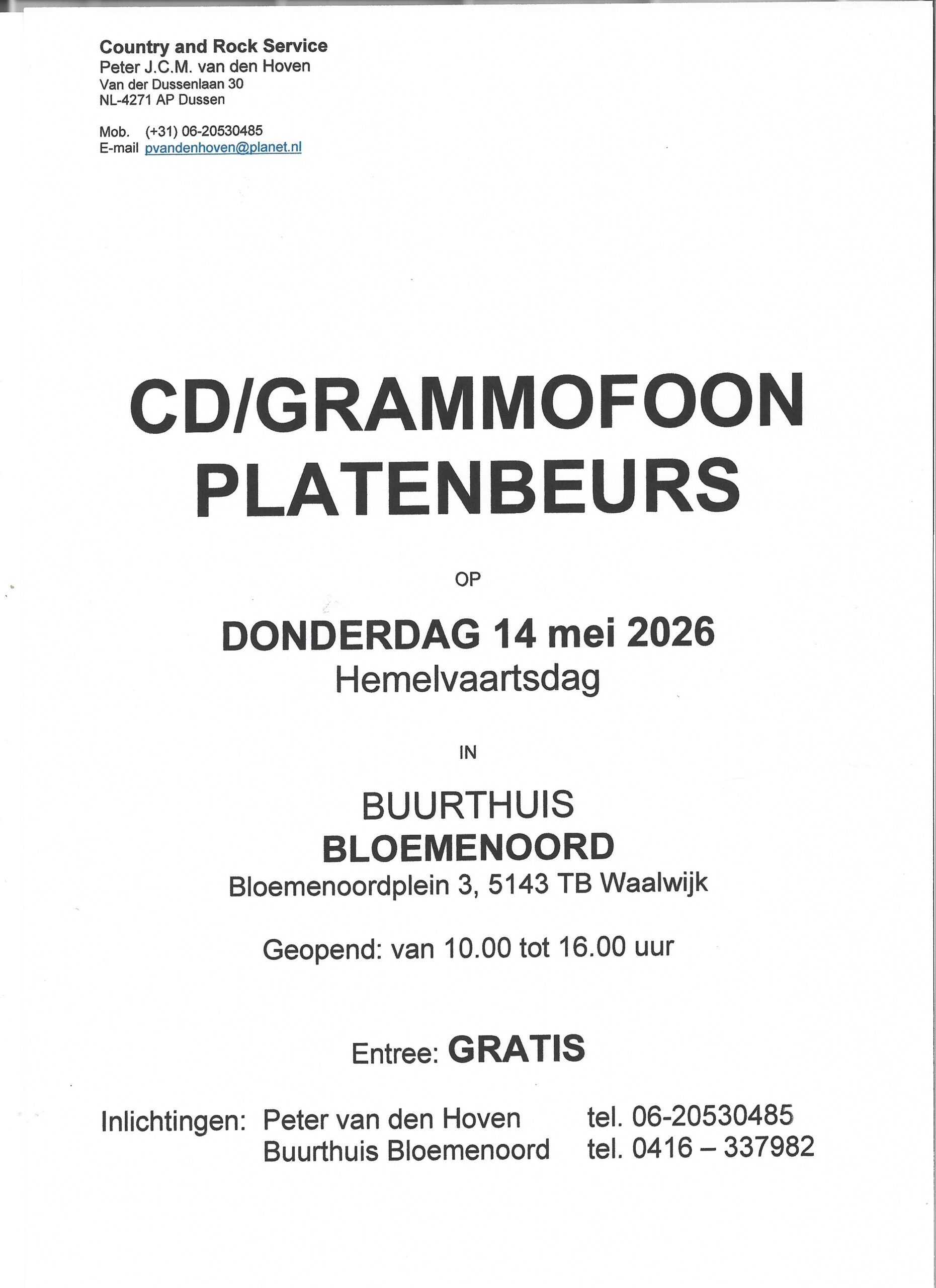 CD / Grammofoonplatenbeurs