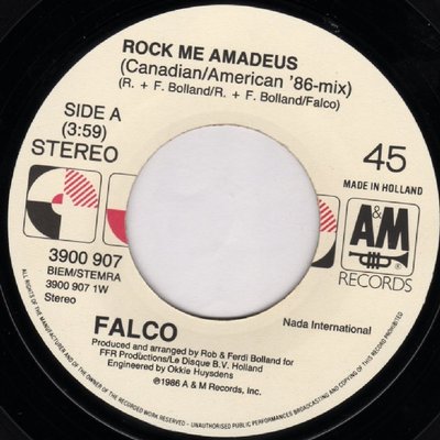 Rock Me Amadeus (Canadian/American '86 Mix)