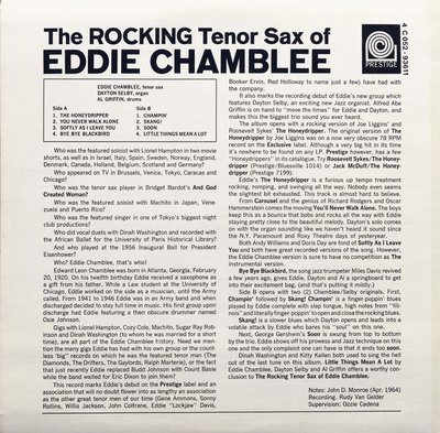 The Rocking Tenor Sax Of Eddie Chamblee
